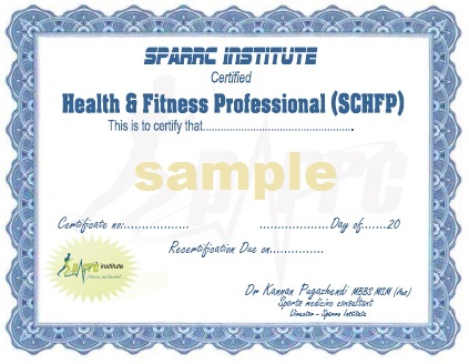 HEALTH FITNESS certificate course